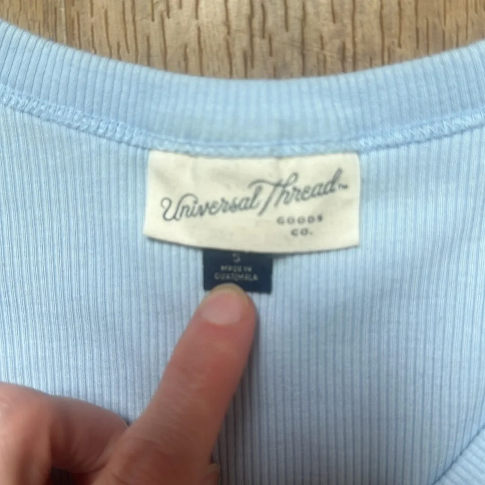 Universal Thread Women's Light Blue Ribbed Racerback‎ Tank - Picture 3 of 9